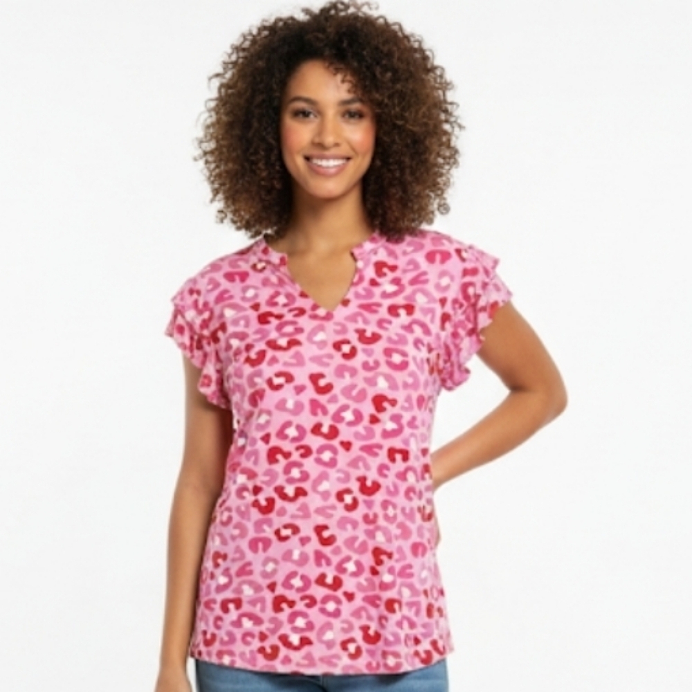 Sunshine & Rodeos Pink and Red print size large